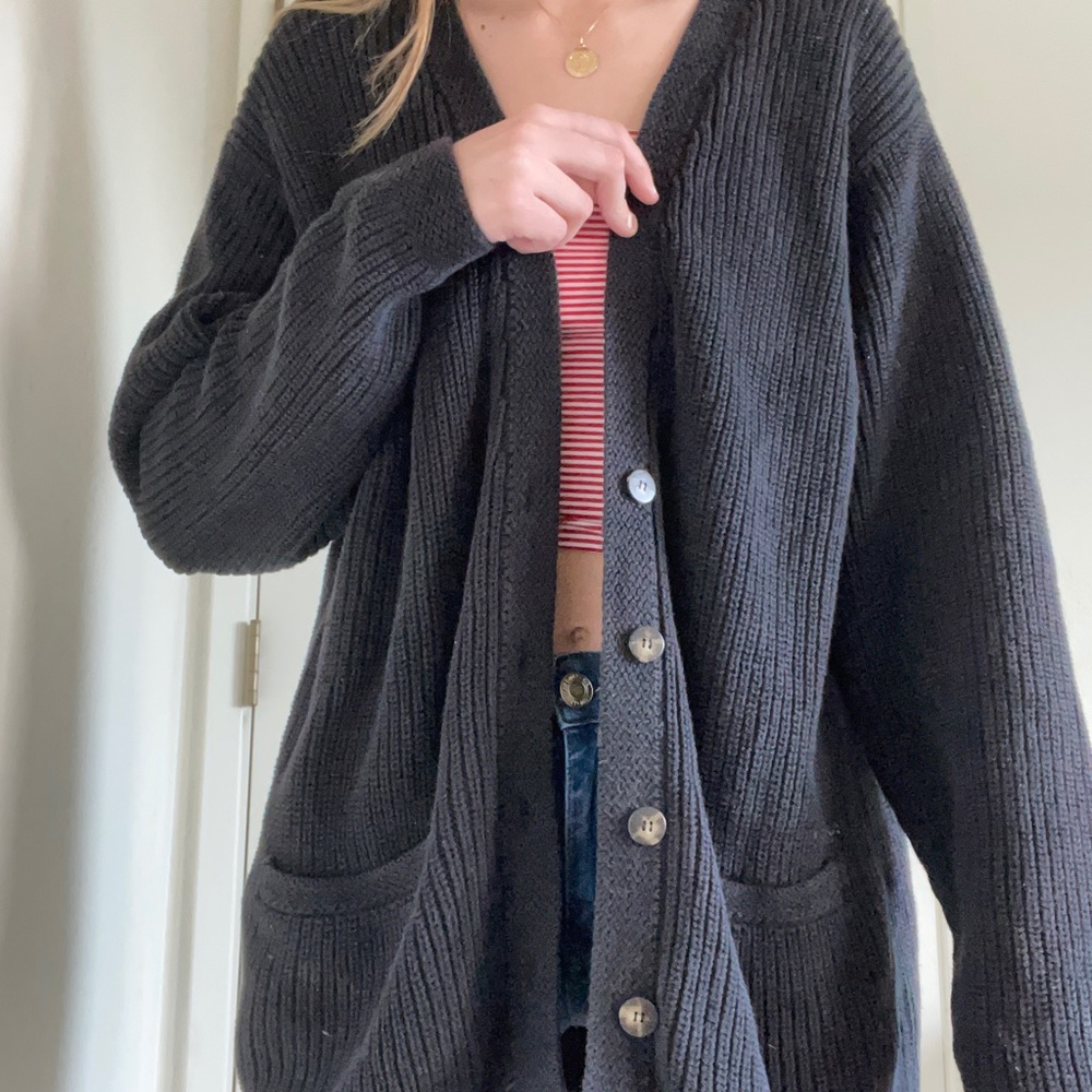 Black Knit Cardigan